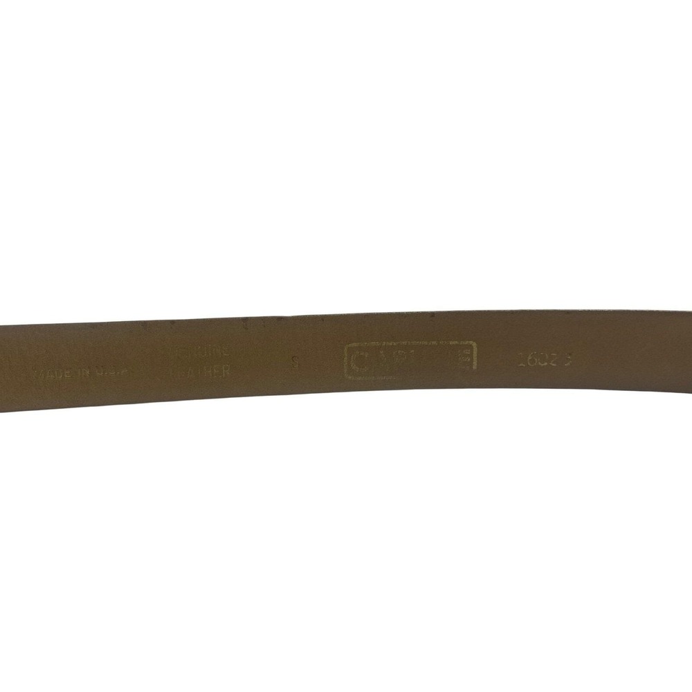 VTG Carlisle Tan Alligator Pattern Leather Belt Matching Oblong Buckle USA Small - Picture 5 of 6